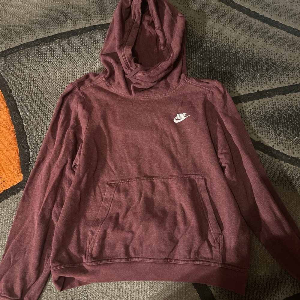 Nike Burgundy Fleece Hoodie